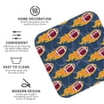 thumbnail image 4 of Bingfone Vintage Burning Rugby Balls Leather Drinks Coasters with Set of 6,Suitable for Home Kitchen,Coffee Cup Coasters Home Gift, 4 of 9