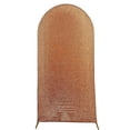thumbnail image 6 of Efavormart 7ft Shiny Antique Gold Spandex Fit Round Top Backdrop Frame Stand Cover, 2-Sided Metallic Sparkly Wedding Arch Cover, 6 of 10