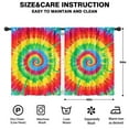 thumbnail image 2 of Blackout Kids Curtains,Rainbow Tie Dye Spiral Childrens Insulated Curtains Set Of 2,Bedroom Essentials,Toddler Room Decor 42"x54", 2 of 5