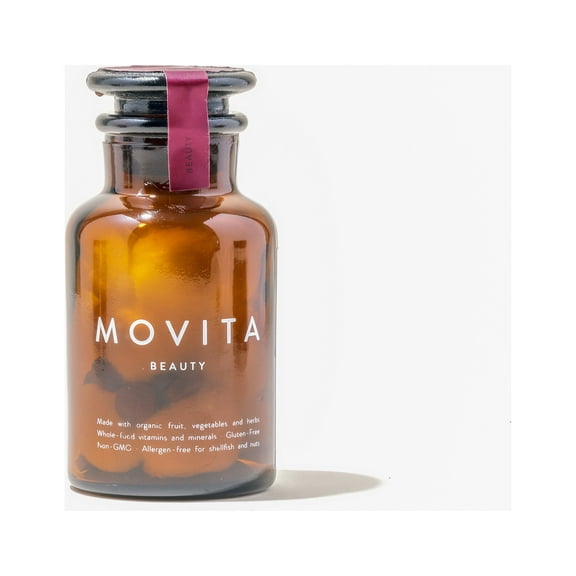 Movita Beauty - for Healthy Hair, Skin, Nails, Bottle of 30 Tablets - Certified Organic, Gluten-Free, Non-GMO