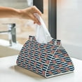 thumbnail image 5 of Goofa Popcorn Pattern Triangle Square Tissue Box Cover, Modern PVC Leathe Facial Paper Holder,Decorative Holder/Organizer for Bathroom Vanity Countertop, 5 of 9