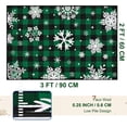 thumbnail image 6 of Bleum Cade Christmas Snowflake Area Rugs 2x3 Entryway Rug, Green Buffalo Plaid Non Slip Washable Door Mat,Outdoor Indoor Welcome Mat for Entrance,Christmas Decorations, 6 of 7