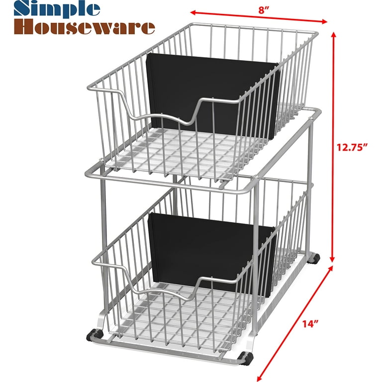 Wire Storage Bins for Kitchen Organization (Set of 2, Industrial Grey) –  SLPR