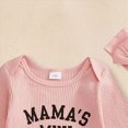thumbnail image 4 of CAUYDY Newborn Baby Girls Romper Outfits Letter Daddy's Girl Print Ruffle Jumpsuit Bodysuit Fall Winter Clothes(L101-Light Pink,0-3 M), 4 of 7