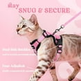 thumbnail image 6 of rabbitgoo Cat Harness and Leash for Walking, Escape Proof Soft Adjustable Vest Harnesses for Cats, Easy Control Breathable Reflective Strips Jacket, Pink, 6 of 9