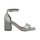 thumbnail image 1 of Zapatillas BEIRA RIO Comodas Tacon bajo Correa Formal plateado 22, 1 of 4