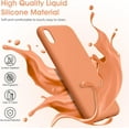 thumbnail image 2 of Liquid Silicone Case for iPhone X/XS (5.8''), [Scratch-Resistant, Anti-Fingerprint, Shockproof] Protective Slim Fit Phone Case, 4-Layer Cover with Microfiber Lining, Silky-Soft Touch, Orange, 2 of 14