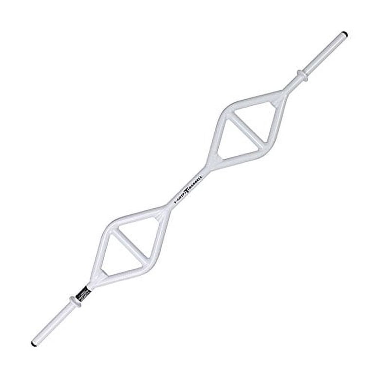 Ironcompany T-Grip Lite Barbell - 7lb Multi-Grip Strength Bar For Cardio & Group Fitness (White)