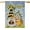 Bee Gnome, variant on Welcome Spring Honey Bumble Bee Gnome House Flag, Summer Yard Home Decorative Outdoor Decoration, Daisy Flower Burlap Lawn Outside Large Decor Double Sided 28x40