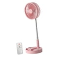thumbnail image 3 of GUOOL Foldable Fan Standing Floor Fan 4 Speeds Table Cooling Fans 360 degree Adjustable USB Pink with Control, 3 of 9
