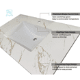 thumbnail image 5 of 25" Solid Surface Polyurethane Resin Streamline Nano Vanity Top With Sink, Durable, Consistent Color, Easy-to-Clean, Built-in Overflow GOLDEN VEIL, 5 of 6
