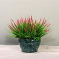 thumbnail image 3 of 10 Bundles Artificial Plants Outdoor Fake Monkey Grass with Flowers for Pot UV Resistant Garden Decor for Window Garden Patio Hanging Planter Pathway Front Porch (Grass with Flowers), 3 of 5