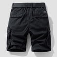 thumbnail image 3 of Evergreen Mens Swim Trunk Mens Trunks Ndbuld Men's Plus Size Cargo Shorts Multi-Pockets Relaxed Summer Beach Shorts Pants Black XL, 3 of 3