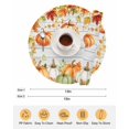 thumbnail image 6 of 15 Inch Round Placemats Set of 4, Orange Green Pumpkins Fall Non Slip Heat Insulation PP Table Mats, Thanksgiving Botanical Vintage Washable Place Mats for Kitchen Dining Party Table Decor, 6 of 7