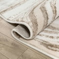 thumbnail image 5 of Well Woven Fairmont Warren Glam Abstract Striped Marble Pattern Ivory 2'3" x 7'3" Runner Rug, 5 of 5