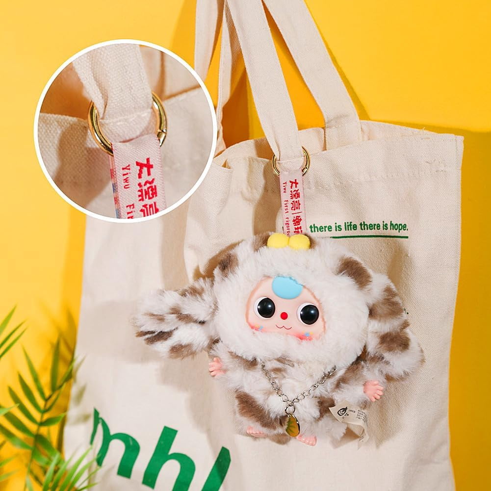 Baby Three Plush Blind Box, Baby Three Plush Figure Toys 1PC (1 of 10 Possible Styles) Cats and Dogs Series Blind Box Plush Collectible Keychain & Bag Charm Birthday Gifts 5.5 in