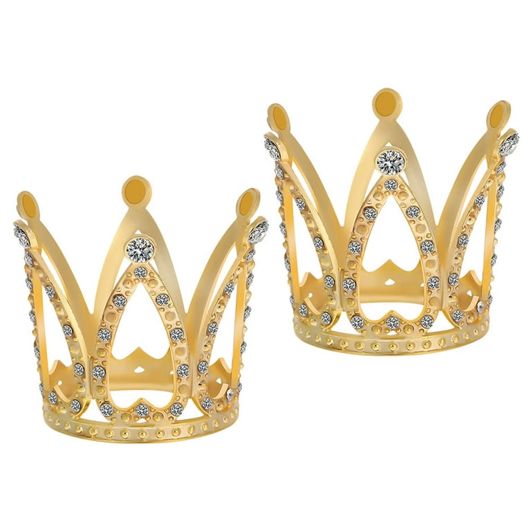 2 Pcs Little Crowns for Bouquets Decor Dainty Classic Style Bride