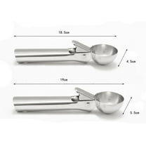 2pc Ice Cream Scoop with Trigger Release,Ice Cream Scoop,Portable Stainless Steel Ice Cream Scoop with Trigger and Comfortable Handle,Ice Cream Spoon Multi-function Sco Oper Fruit Spoon