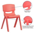 thumbnail image 6 of Flash Furniture Whitney 4 Pack Red Plastic Stackable School Chair with 13.25'' Seat Height, 6 of 13
