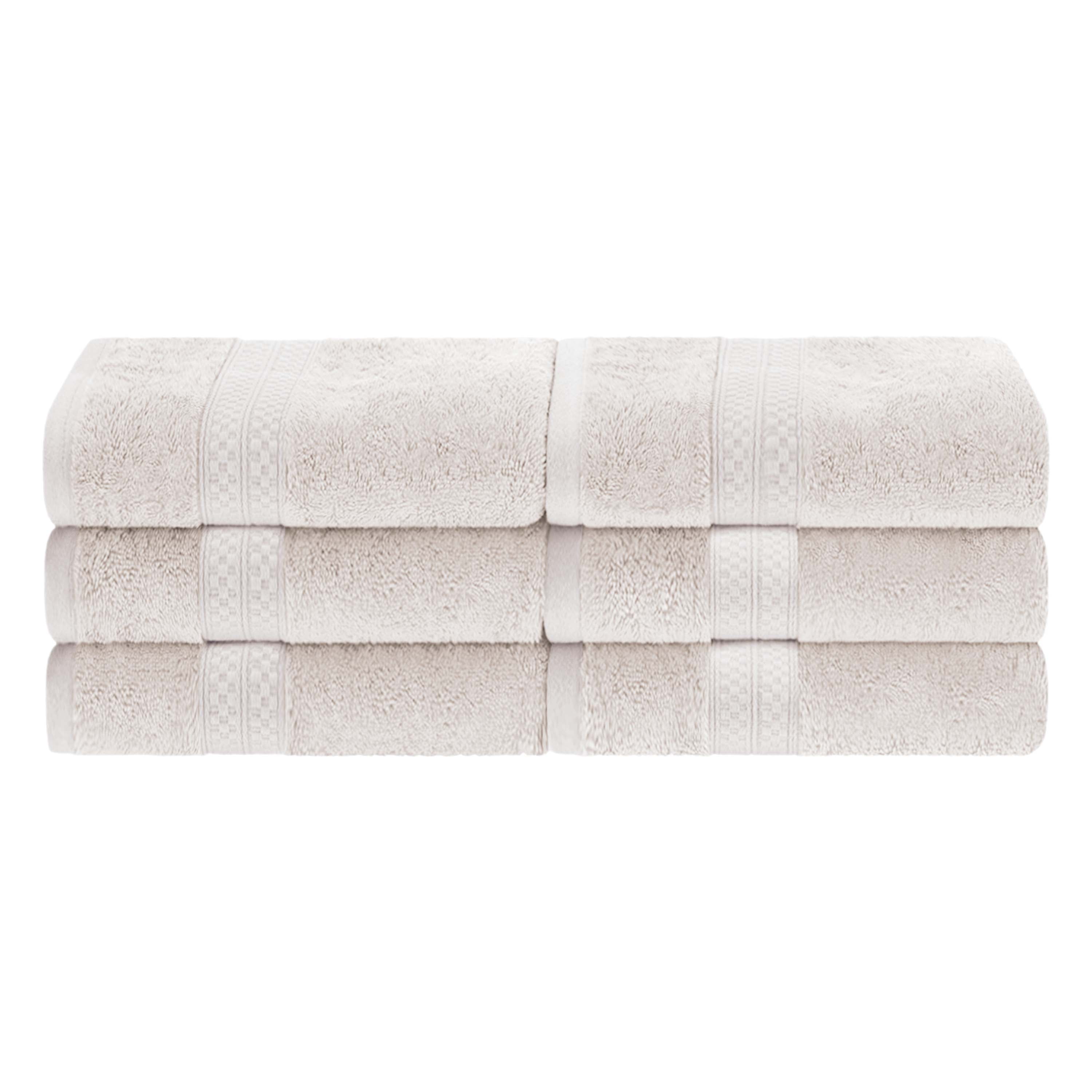 Bamboo Rayon/Cotton Soft Plush & Absorbent Towels 650 GSM Hand Towel Set of 6 