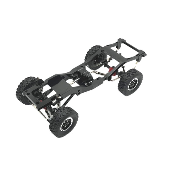 Piezas de coche RC 1/12 Suministros para coches RC Ensamblaje de chasis de coche Piezas de repuesto Modificado DIY Negro