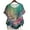G093, variant on CLOOCL Plus Size Blouses Fantasy Garden Graphic Printing Short Sleeve Female Tops