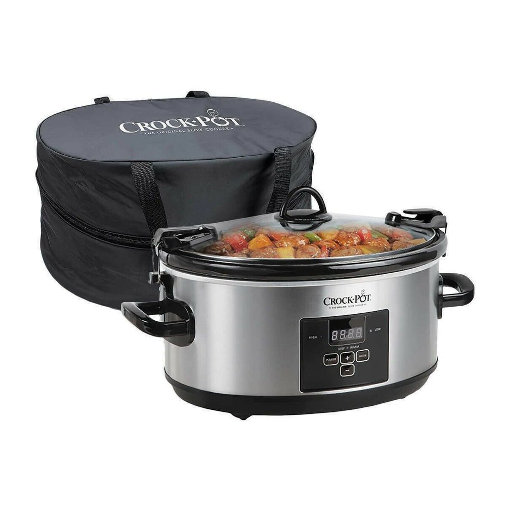 CrockPot 7Quart Programmable Cook & Carry Extra Large Slow Cooker