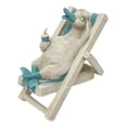 thumbnail image 2 of Figura de animal de resina, pequeña escultura, animal realista en silla de descanso, estatua pato azul, 2 of 9