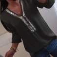 thumbnail image 2 of Plus Size Womens Chiffon V-Neck Top Blouse, 2 of 3