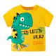 thumbnail image 1 of Gibobby Playera Termica Para Niños Niños pequeños bebés niños niñas verano dibujos animados dinosaurio manga corta cuello redondo camisetas Tops ropa para niños trajes(Amarillo, 6-7 Años), 1 of 4