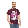 thumbnail image 5 of I Steal Hearts Unicorn Valentine's Day Unisex Graphic Tee Shirt, Sizes S-5XL, 5 of 12