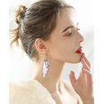 thumbnail image 3 of UBIUO Butterfly Wing Drop Dangle Earrings Gold Plated Crystal Rhinestone for women girls wedding Jewelry, 3 of 4