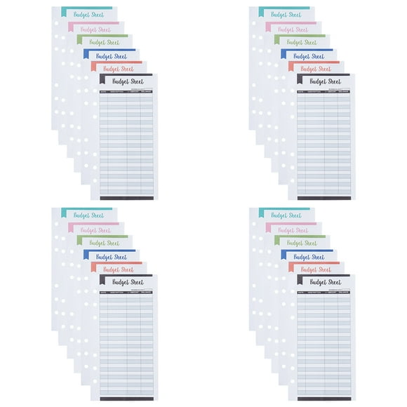 Luxshiny 24Ud Tarjetas Presupuestario Con Seis Agujeros Para Uso En Hogar Y Trabajo