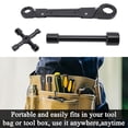 thumbnail image 4 of Plumbing Tools, Versatile Sturdy Structure Increased Grip Quick Disassembly Plumber Wrench Tools Angle Stop Wrench Kit  for Pipe Projects, 4 of 7