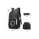 thumbnail image 3 of Set 3 Mochila Antirrobo Laptop Mochila Luminosa Gran Capacid Negro verde, 3 of 4