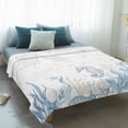 thumbnail image 4 of Seahorse Coastal Blanket Soft Cozy Warm Throw Blanket for Couch, Plush Fuzzy Flannel Fleece Blankets for Sofa, Summer Beach Ocean Nautical Coral Bed Blankets Lightweight Gifts for Women, 40"x60", 4 of 9