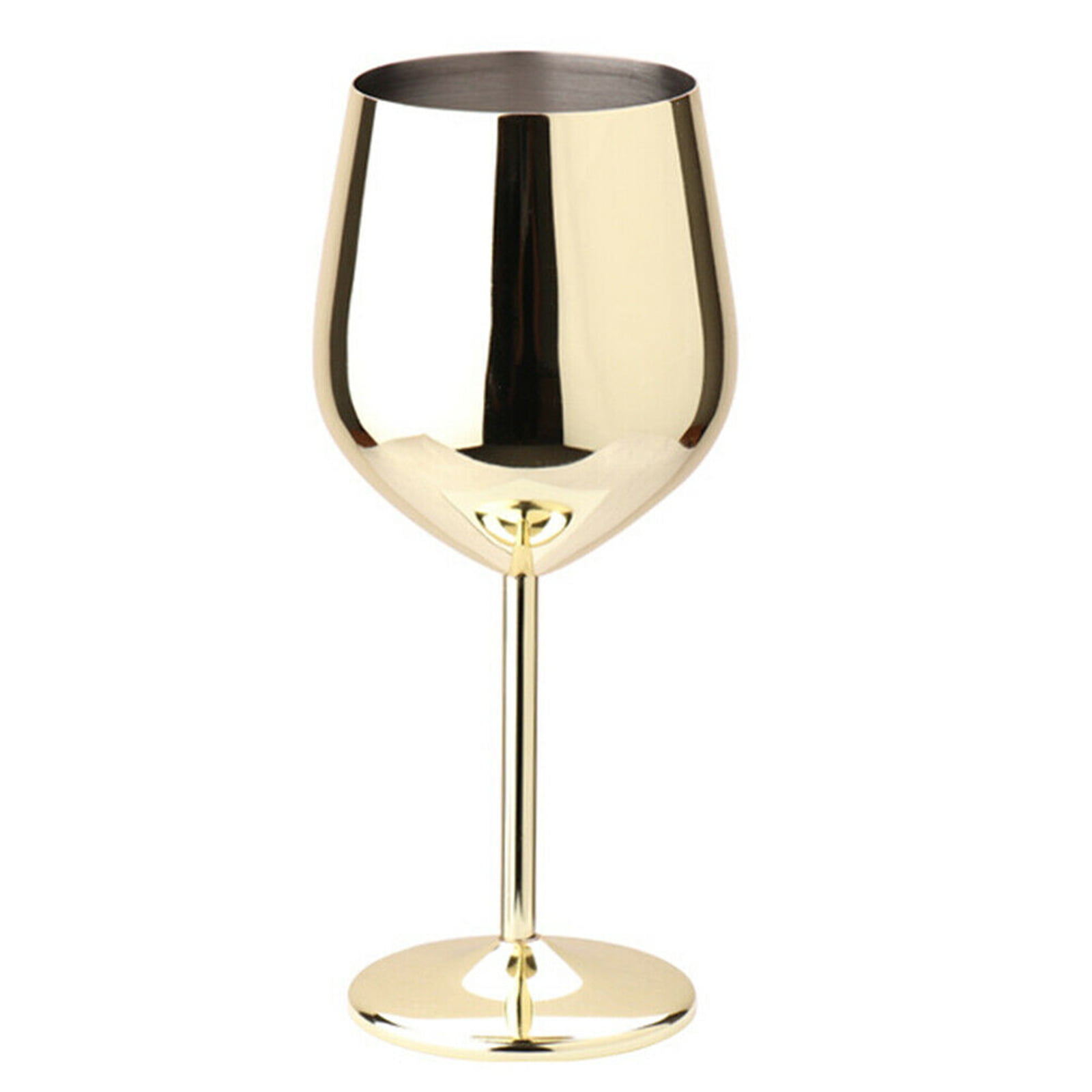 Red Wine Glasses Goblet Stainless Steel Cup Bareware Drinking 500ML Golden 