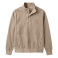 thumbnail image 5 of Xdegoge Mens Henley Shirts Long Sleeve Button Down Mock Neck Pullover Sweatshirts Casual Slim Fit Athletic Activewear Tops for Fall Winter Classic Basic Loungewear, 5 of 7