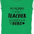thumbnail image 4 of Inktastic My Mommy is a Teacher and a Hero Boys or Girls Baby Bodysuit, 4 of 5