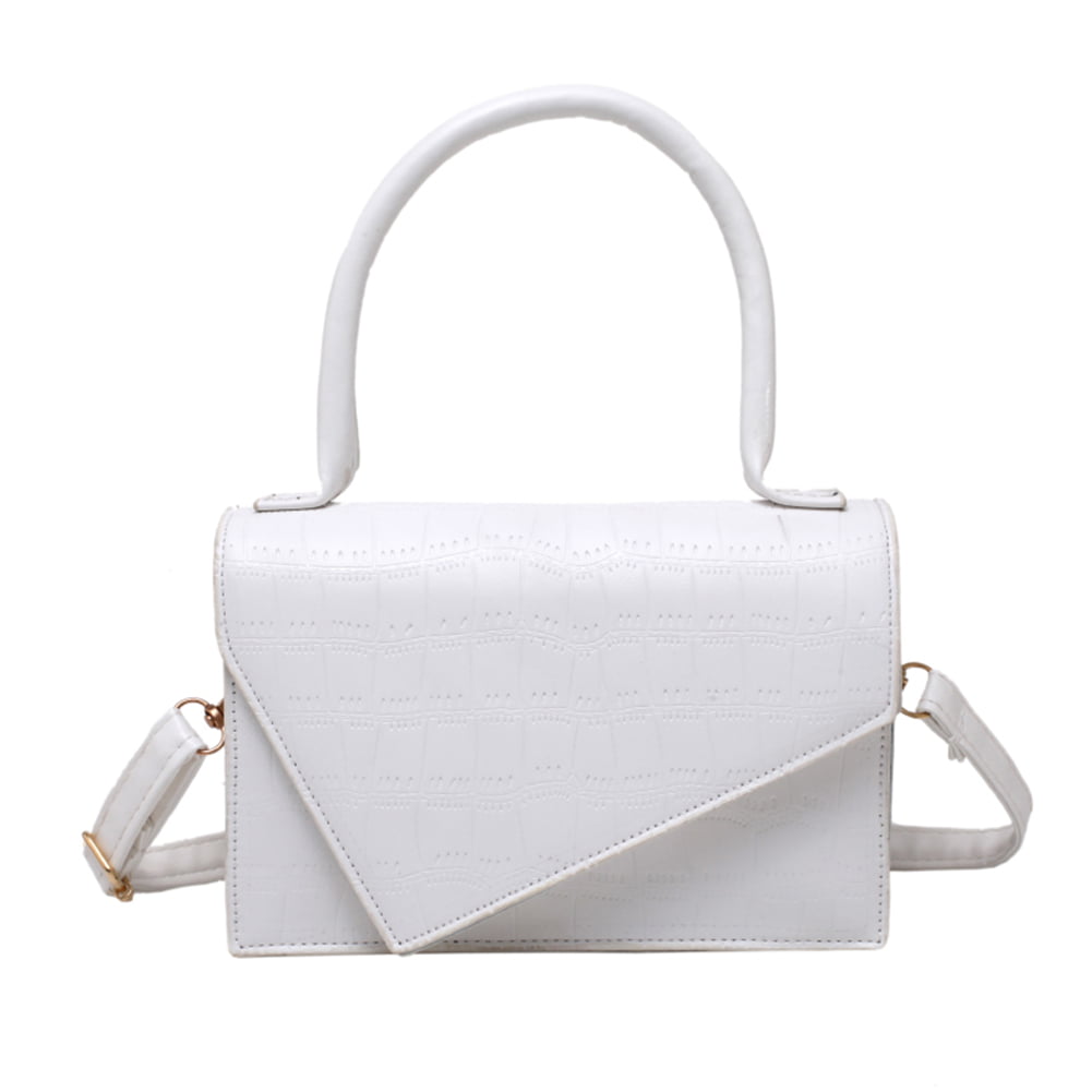 WEDMAY Womens Quality Faux Leather Plain Handbag Designer Tote Shoulder Bag Lightweight Shopping Bag 