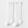 thumbnail image 4 of SUNSIOM Baby Socks for Girls Solid Color Anti-Skid Thigh-High Socks Over-The-Knee Socks Spring Summer Eyelet Thin Socks, 4 of 4