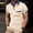 Beige, variant on Men's Polo T Shirts Short Sleeve Button Tee Shirts Lightweight Beige Dress Shirts for Man