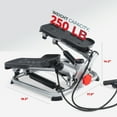 thumbnail image 5 of Sunny Health & Fitness Advanced Exercise Mini Stair Stepper, Twister, Climber Machine with Resistance Bands, SF-S0979, 5 of 12