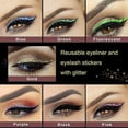 thumbnail image 3 of 4 pares de pegatinas para pestañas, delineador de ojos reutilizable y pegatinas para pestañas, pegatinas brillantes con purpurina para delineador de ojos para maquillaje, fiesta, decoración diaria, co, 3 of 3