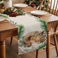 thumbnail image 3 of Vintage Squirrel on Linen Table Runner 13x36in Non-Slip Cotton Linen Table Runners, Pastoral Plant Pine Cone Dresser Scarves TableRunner for Dinner Kitchen Dining Wedding Party, 3 of 9