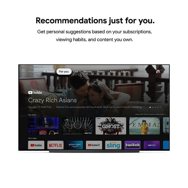 Chromecast With Google Tv - Streaming Entertainment In 4K Hdr - Snow