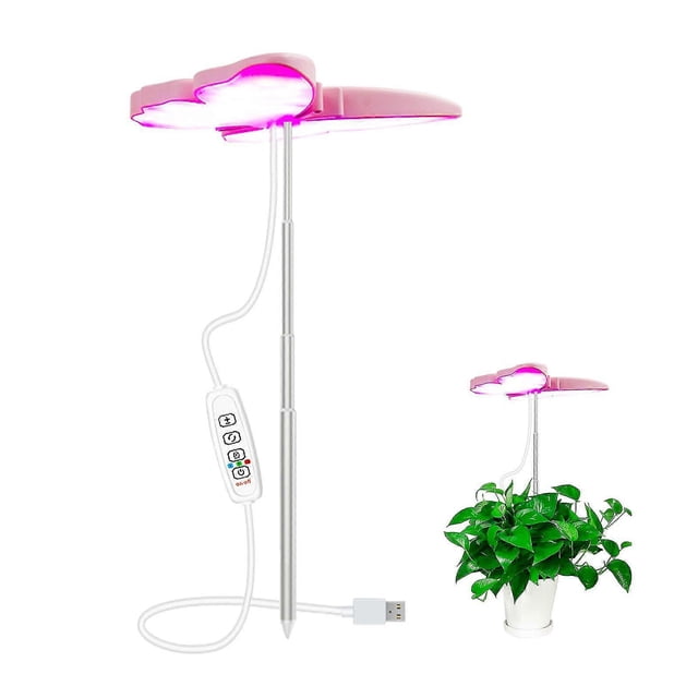 Led Grow Light For Plants And Flowers - Full Spectrum Usb Dimmable Timing Lamp With 3/9/12h Timer And 10 Brightness Levels, Red/blue Light Modes 26-27
