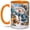 Orange, variant on Snowman with Hot Cocoa Accent Ceramic Mug 11oz, Christmas Art