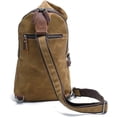 thumbnail image 4 of Mochila bandolera de lona encerada para hombre, mochila informal para el día a día, 4 of 4