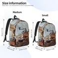 thumbnail image 3 of Naloa Oil Lamp Coffee Beans Canvas Backpack for Men Women Rucksack Casual Travel Daypack College Tote Satchel Bookbag for Teens-Medium, 3 of 7